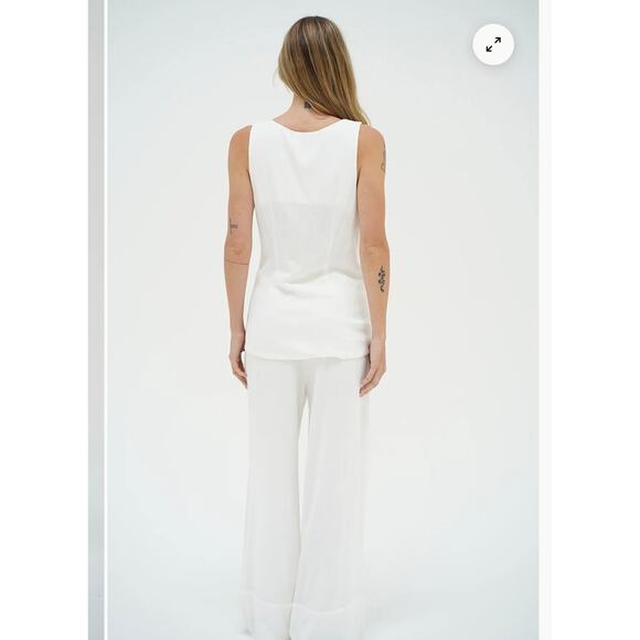 LNA KIANA LINEN PULL ON N PANT AND TOP SET MEDIUM - Picture 2 of 11